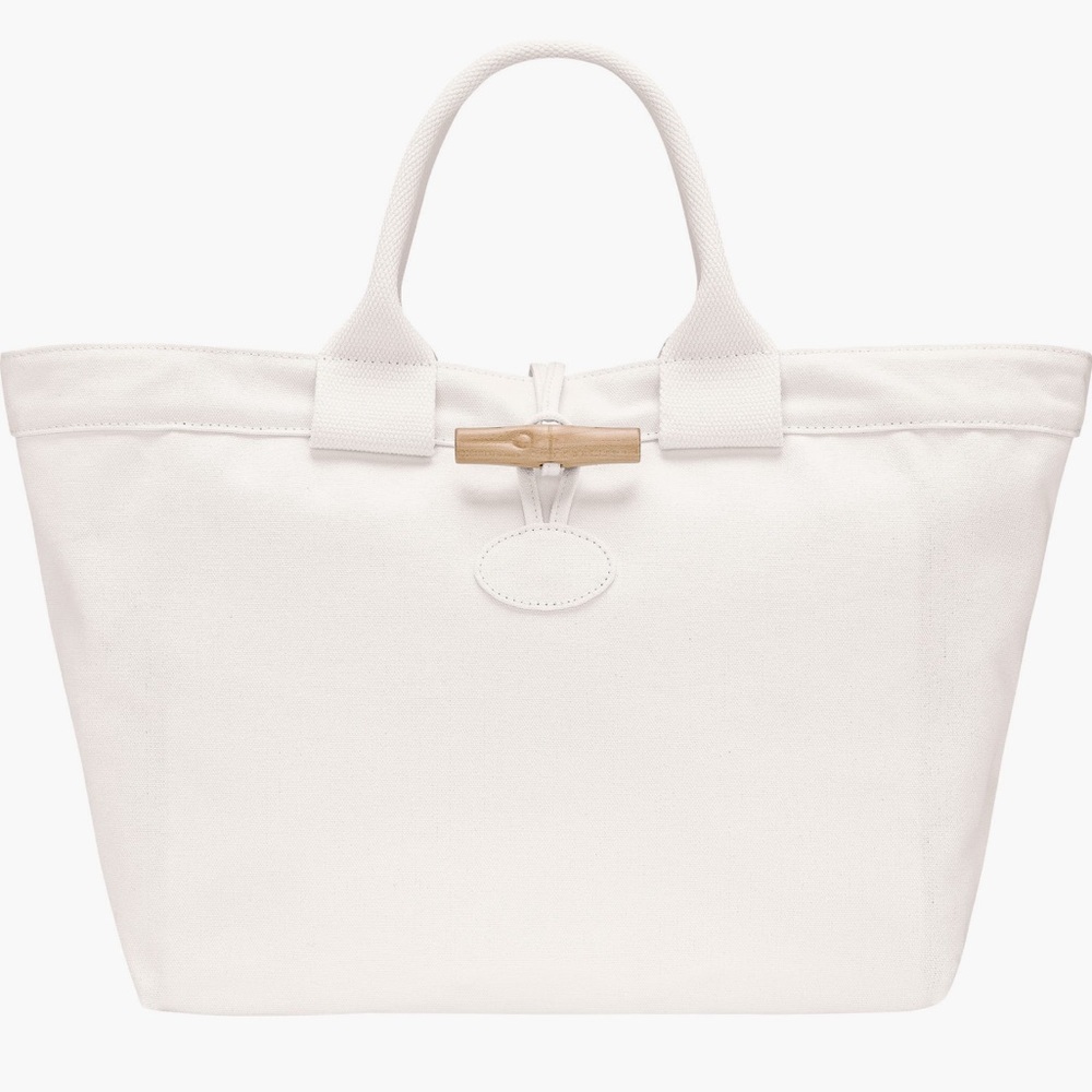 Longchamp Le Roseau canvas tote bag